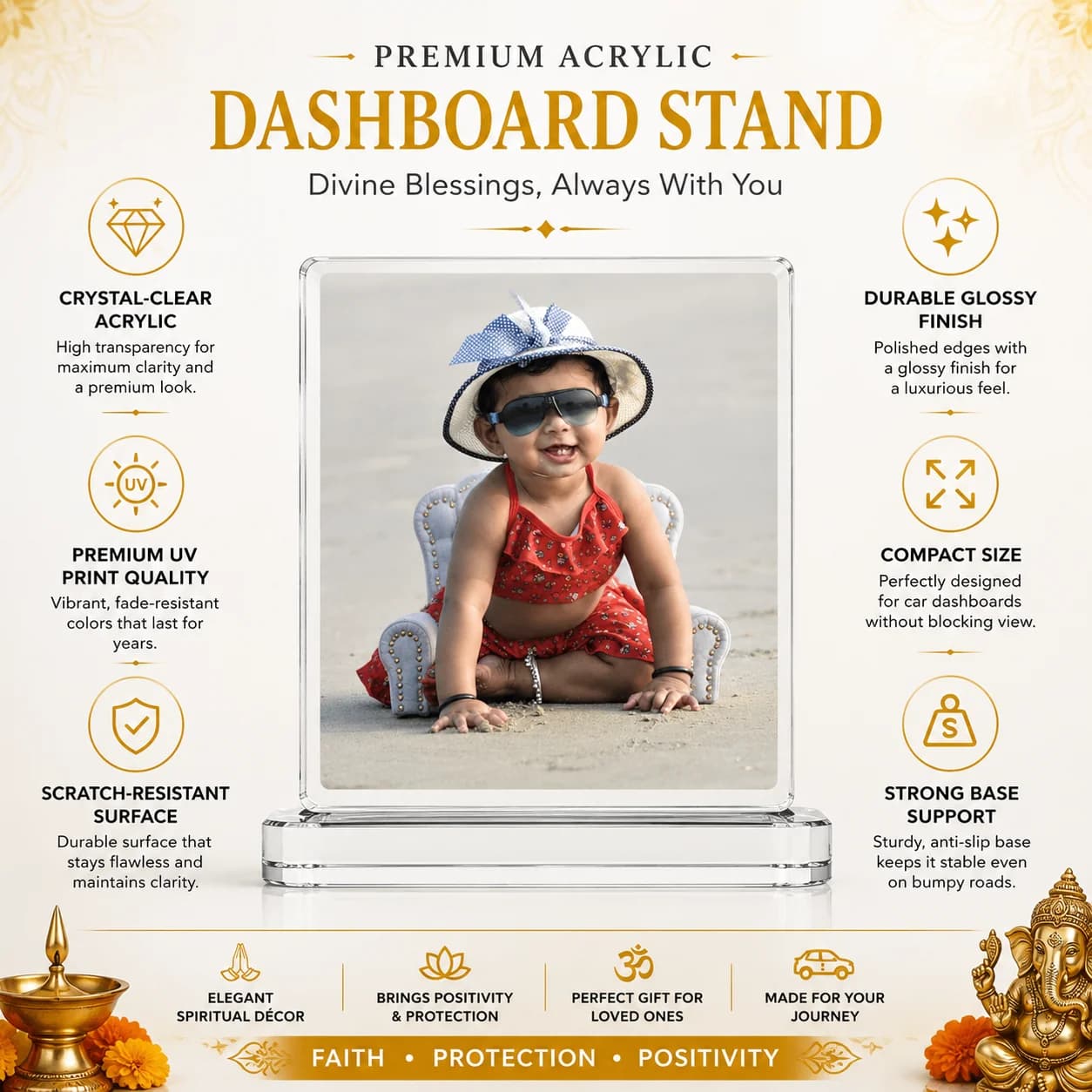Arcylic Car Dashboard Standy view 3