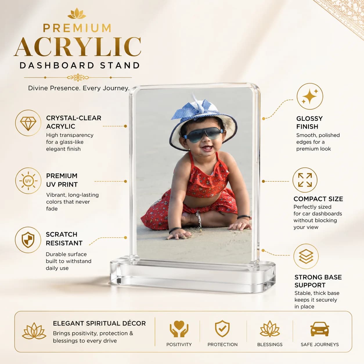Arcylic Car Dashboard Standy view 4